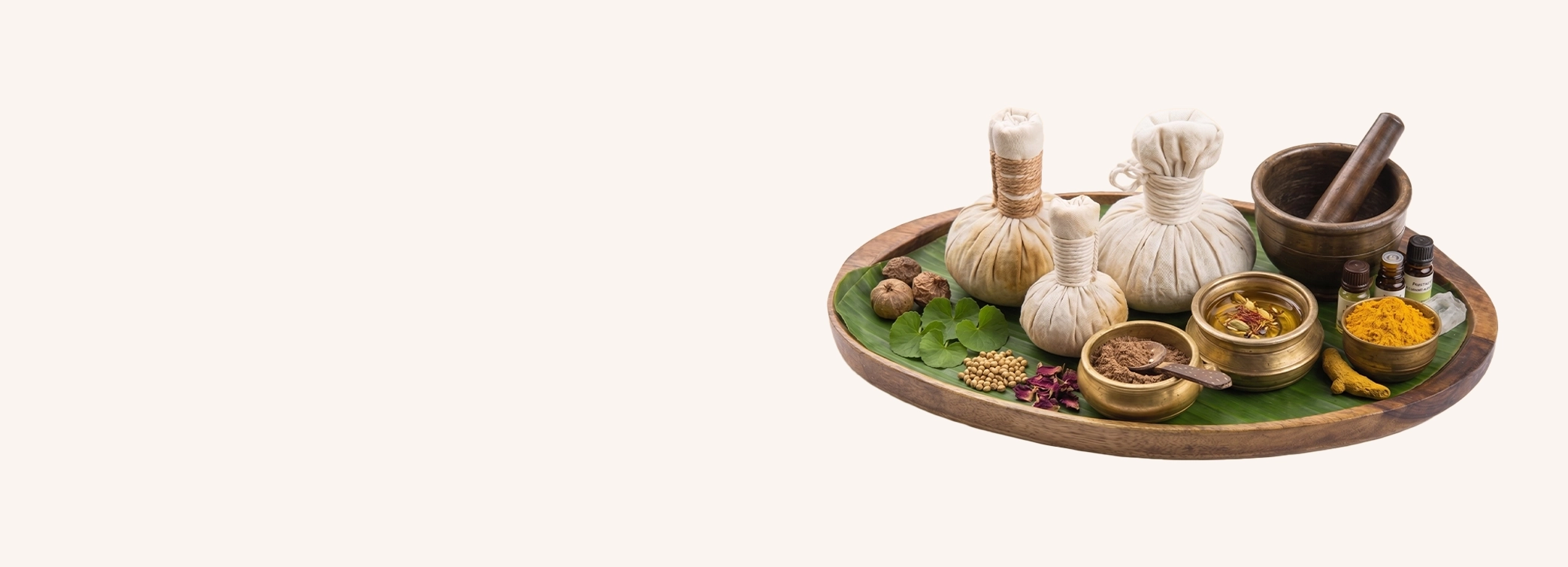 Ayurvedic herbs and oils for Kizhi