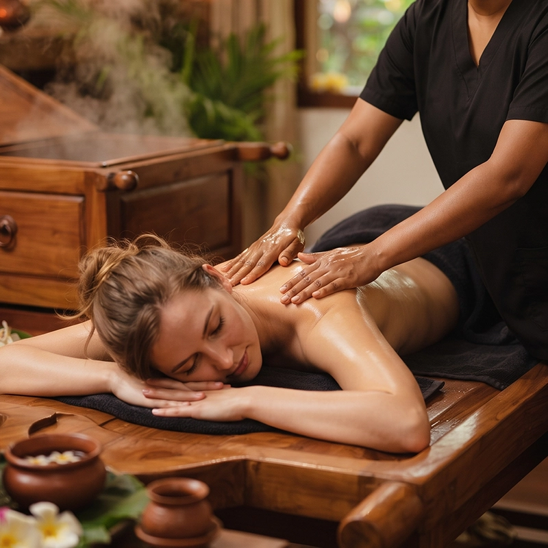 Full Body Hot Oil Massage + Steam